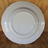 6 vintage plates with central pink