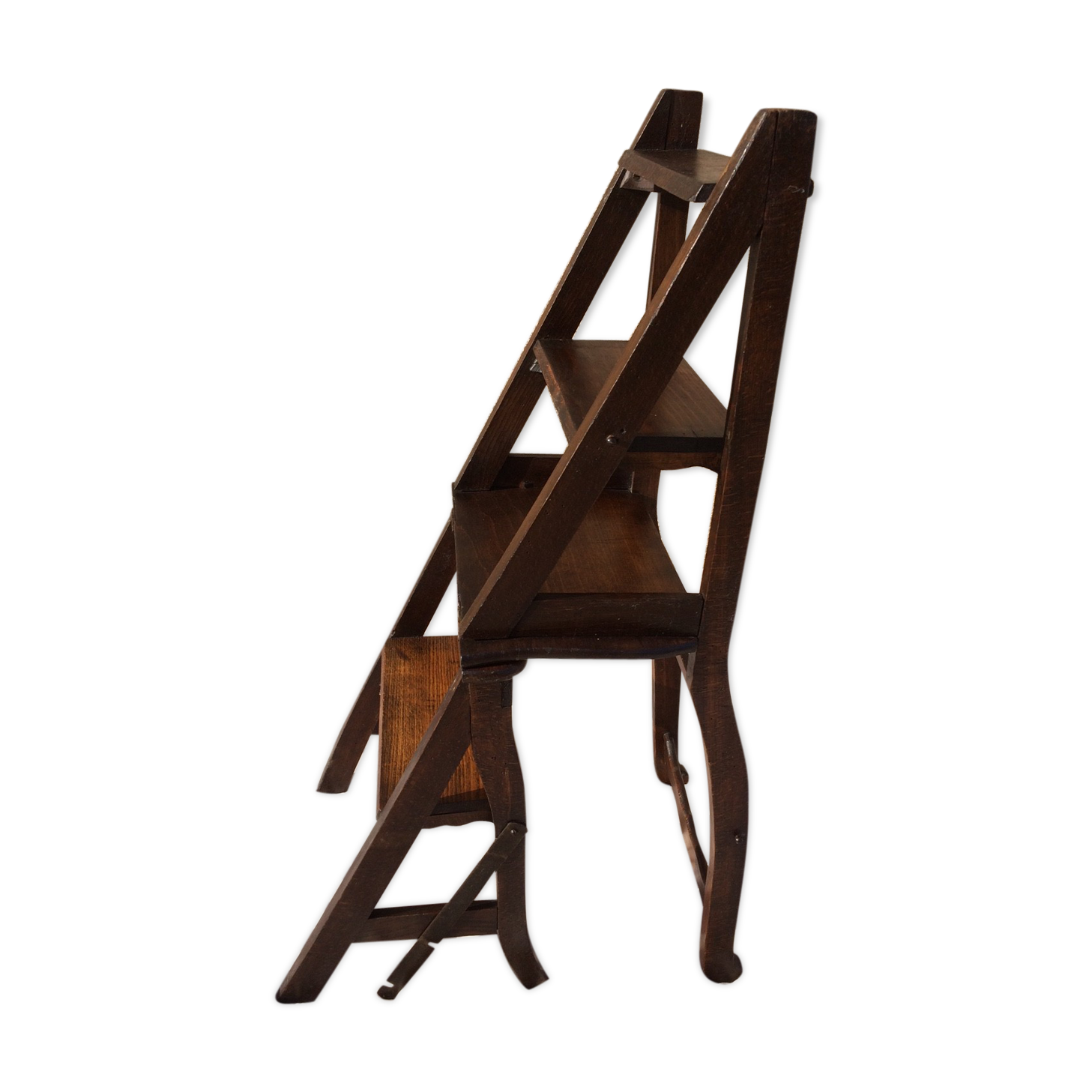 Old wooden stepladder chair