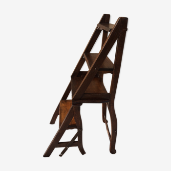 Old wooden stepladder chair