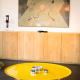 Float yellow coffee table