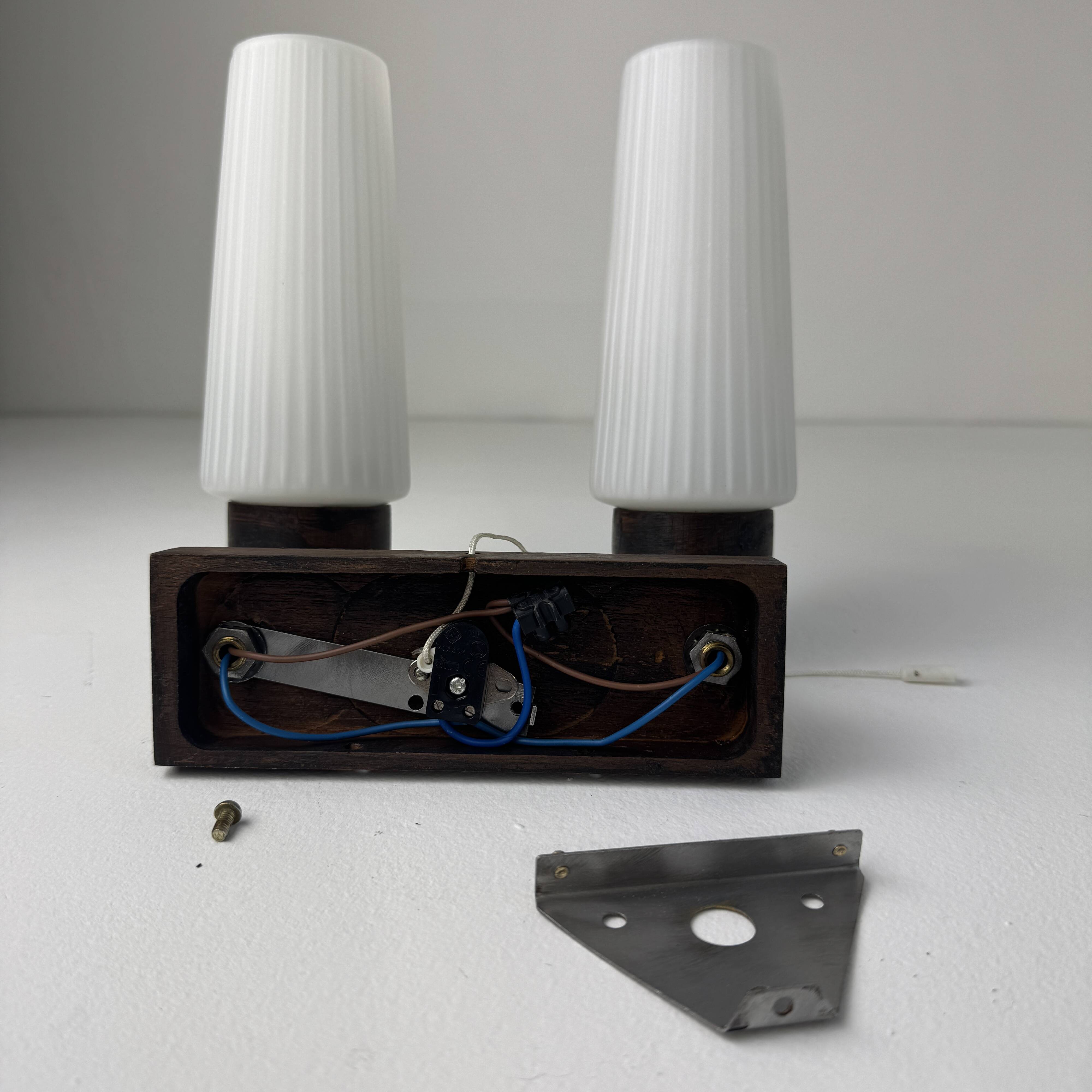 Vintage scandinavian double wall light