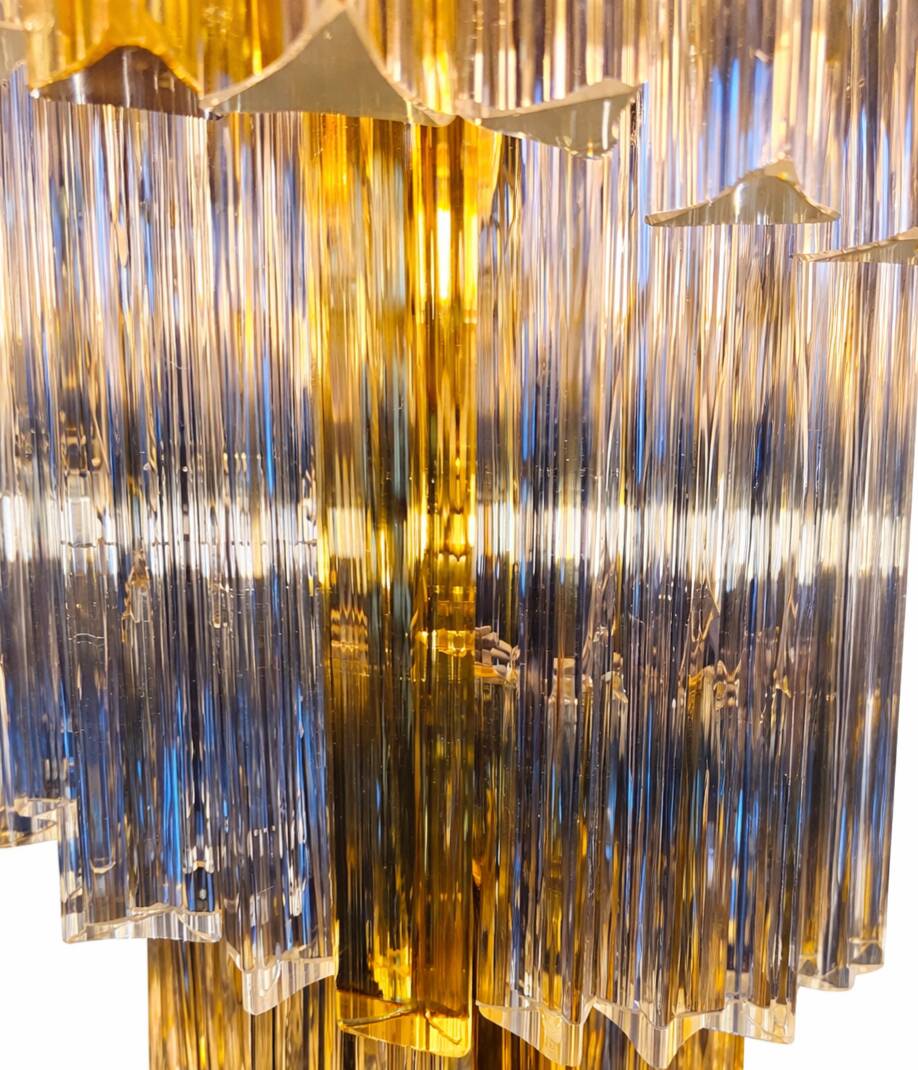 Monumental large chandelier Venini Murano glass 140cm