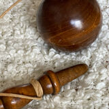 Old bilboquet in turned wood