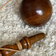 Old bilboquet in turned wood