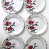 Set of 5 flat plates "Luxeuil" Hbcm