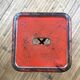 Tolix red metal industrial tab