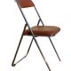 10 vintage skai and chrome metal folding chairs 1970