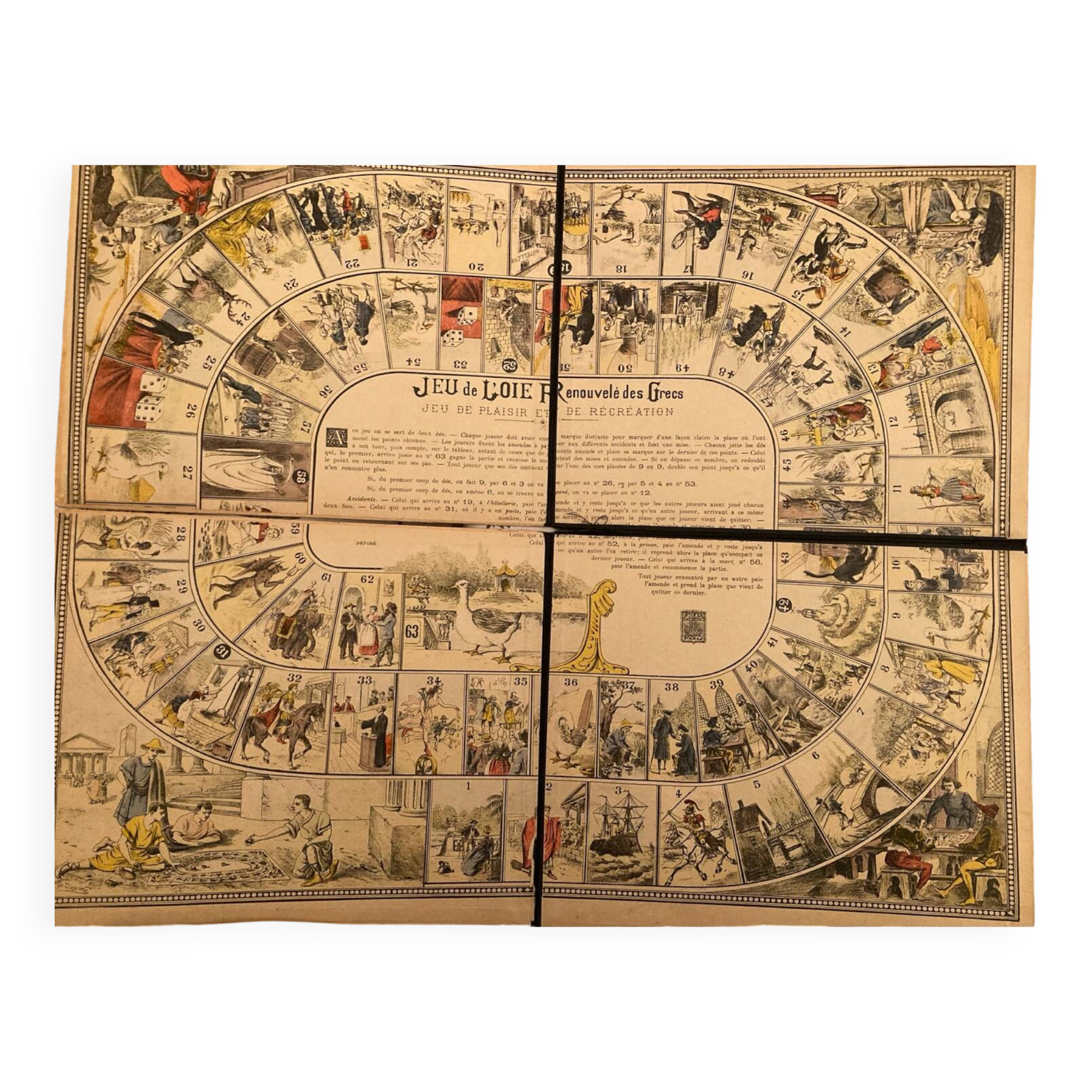Ancient game of the goose renewed by the Greeks