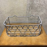 Gray wrought iron shelf