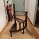 old turned wooden library staircase
