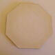 Octagonal plate underside in formica and wood - 1960/70s