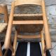 Straw seated wooden chairs