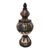 Openwork glazed ceramic candlestick-lantern – Tunisia, 1960s–1980s