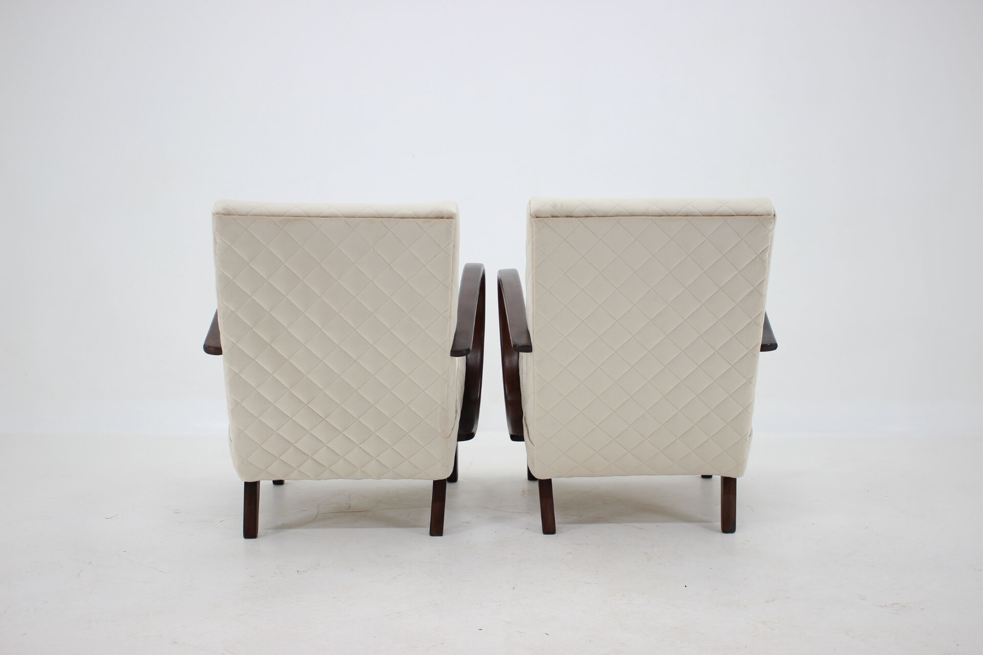 1950s Jindrich Halabala Set of Two Armchairs, Czechoslovakia