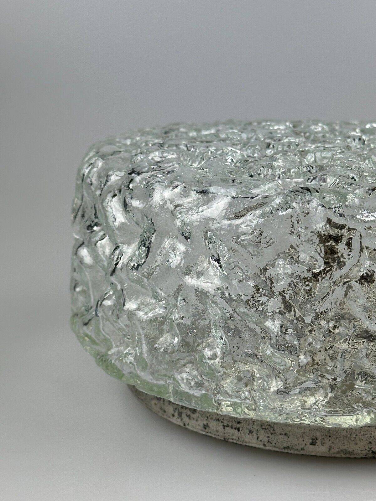 60s 70s ceiling lamp Glashütte Limburg Germany Plafoniere glass & metal