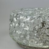 60s 70s ceiling lamp Glashütte Limburg Germany Plafoniere glass & metal