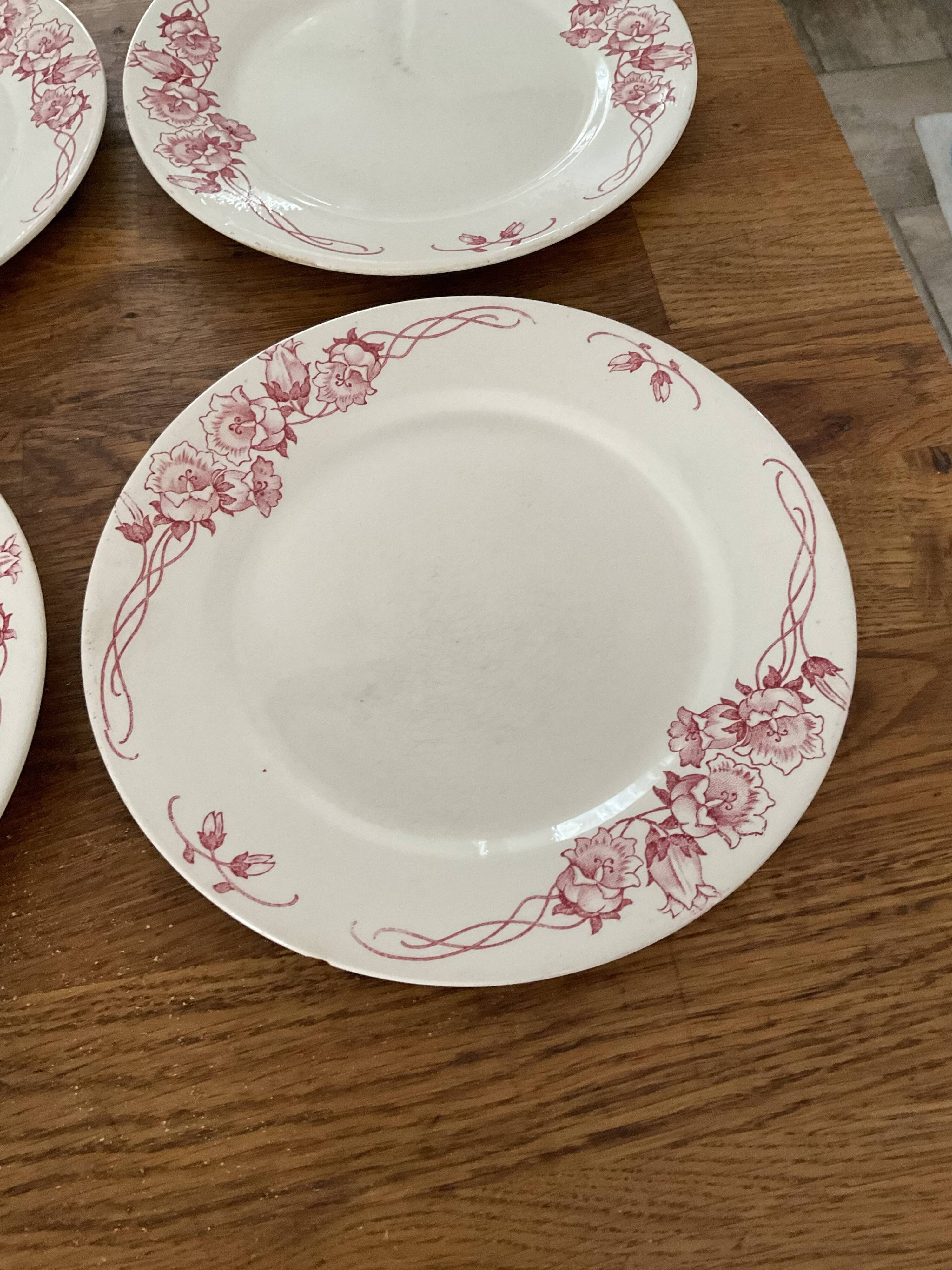 6 flat plates for dessert.sarreguemines.model Palermo
