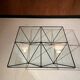 Table basse verre et acier type Alanda 1990