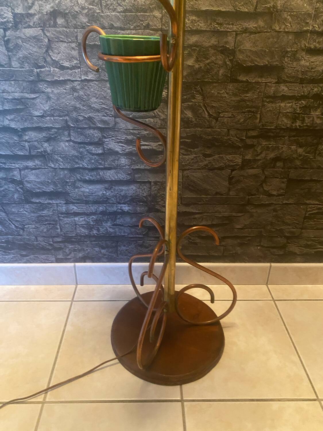 Very beautiful vintage plant stand lamp