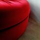 Large Red Velvet Pouf Boudoir / Rococo style
