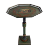 Octogonal green metal pedestal, XIXth c