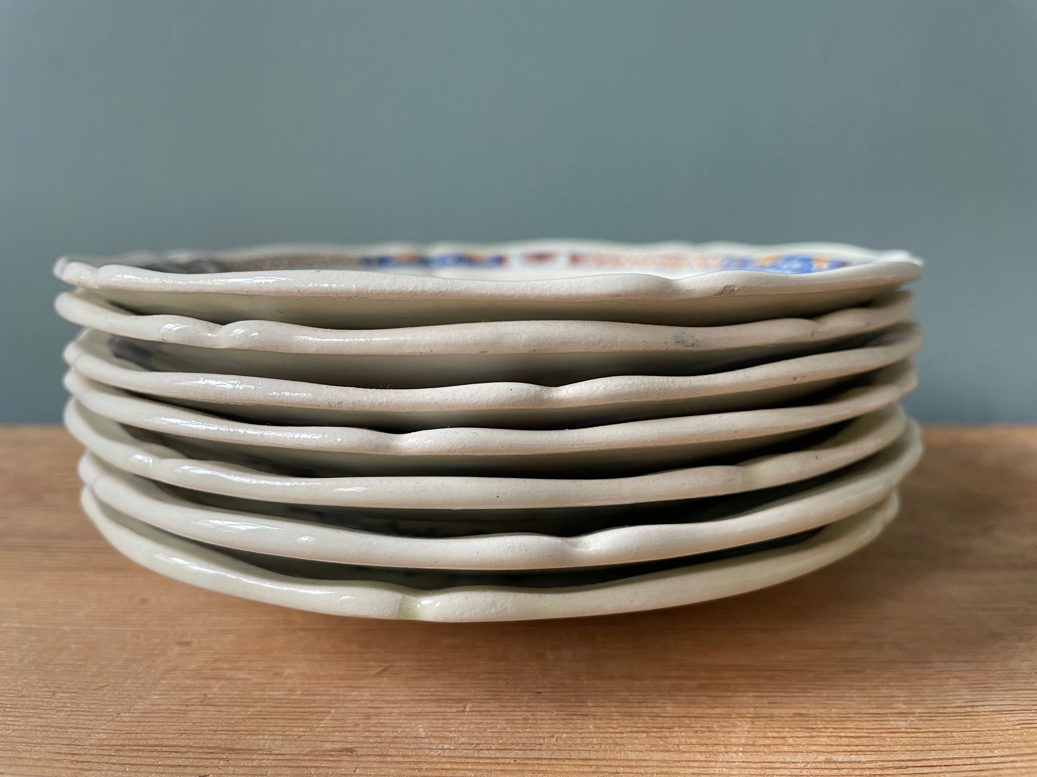 Coffee service Émile Bourgeois Grand Dépôt, décor Rouen XIXth