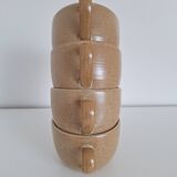 Vintage village stoneware mugs