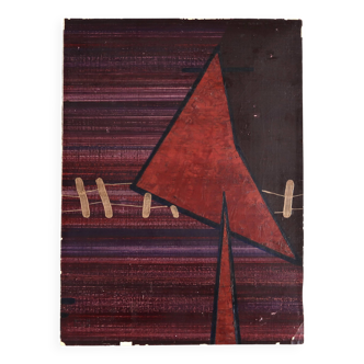Painting, signed abstract painting, modern German school, 1950s