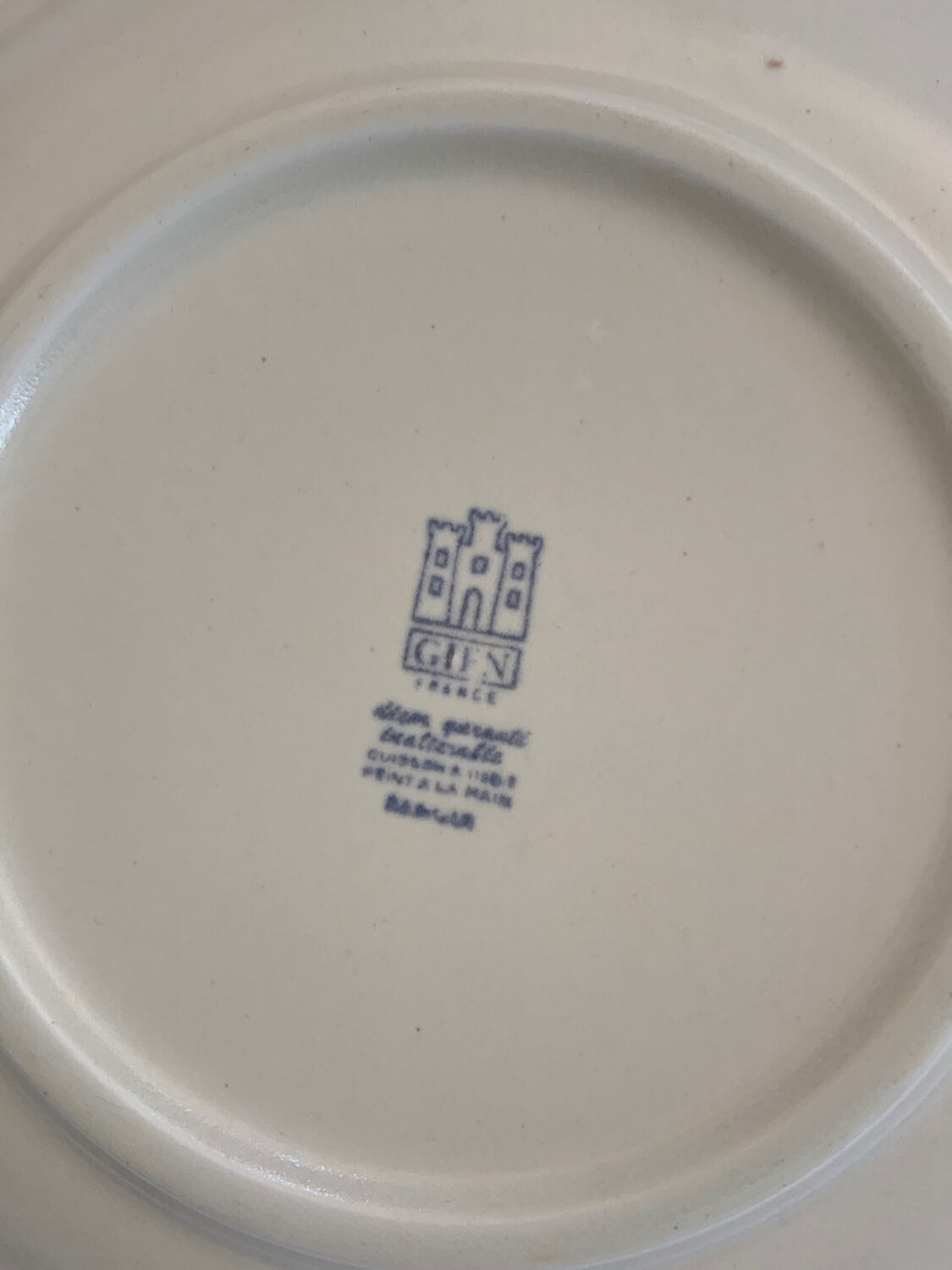 Plat rond fleur Gien Selency x Monoprix Croisé Laroche
