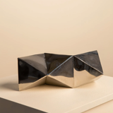 Vase "Origami" metal 70's