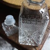Crystal whiskey decanter square stopper