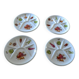 1960s Porcelain Fondue Plates from Berry