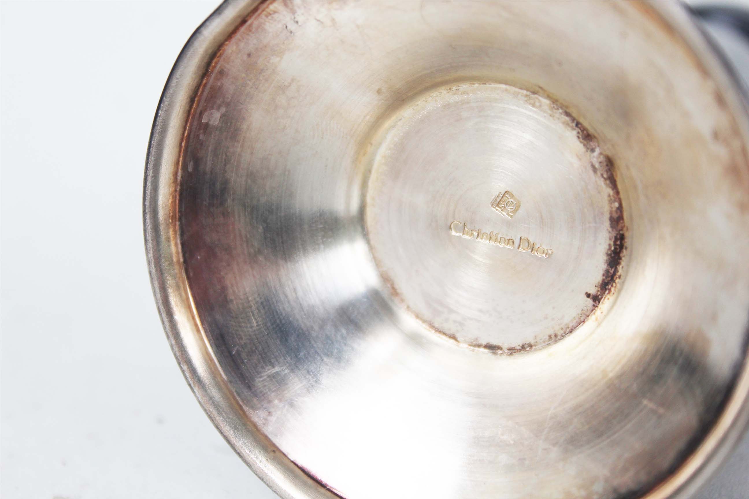 Rare set of silver plated Art deco candle holders by Christian Dior, France 1950's