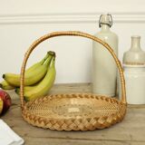 Wicker tray with handles