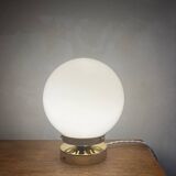 Vintage opaline globe table lamp