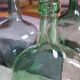 Dame Jeanne vertes/turquoises transparentes de 2 litres