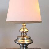 Large table lamp in satin-chrome steel by Goffredo Reggiani, Italy 1970s