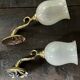 Paire d’appliques laiton et verre vintage