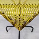 Vintage perforated metal bistro table