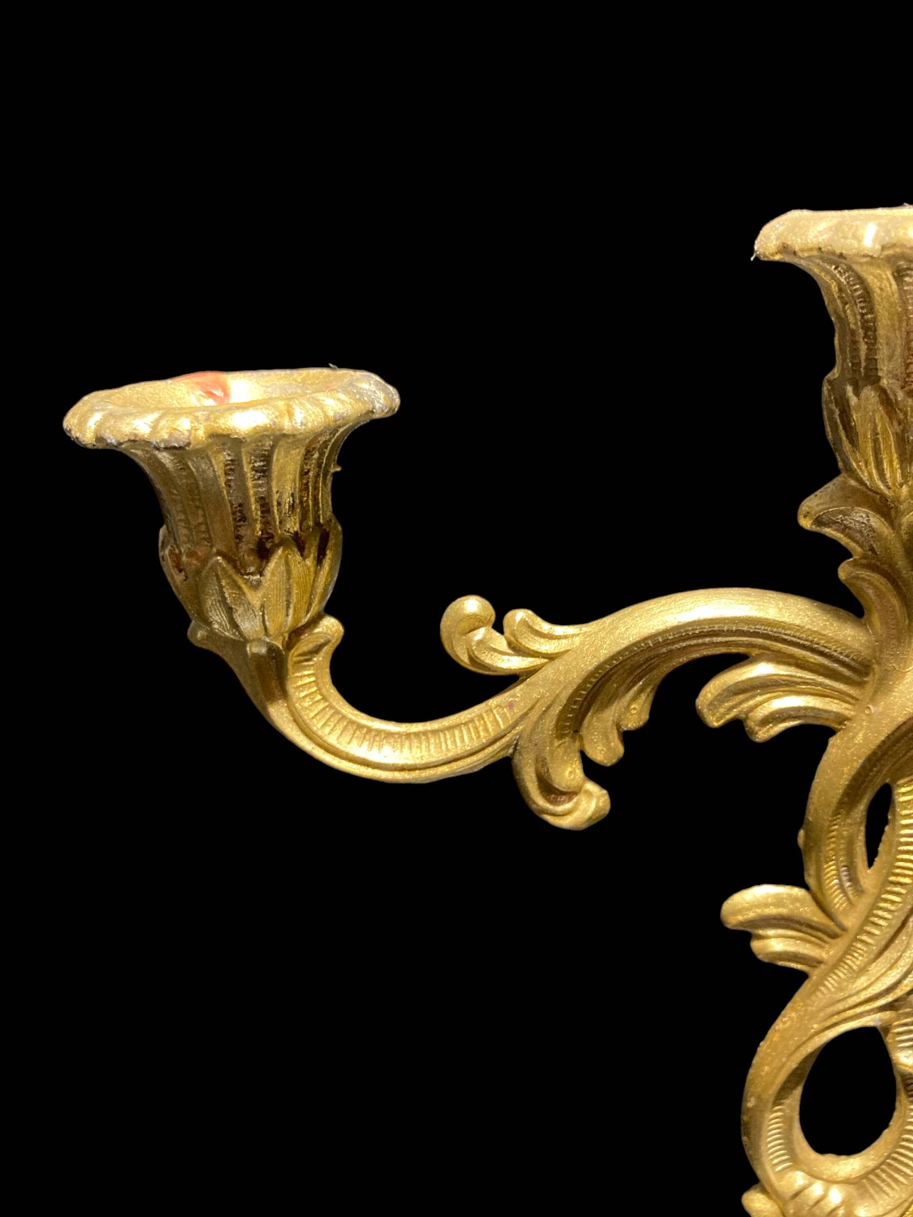 Pair of brass candlesticks