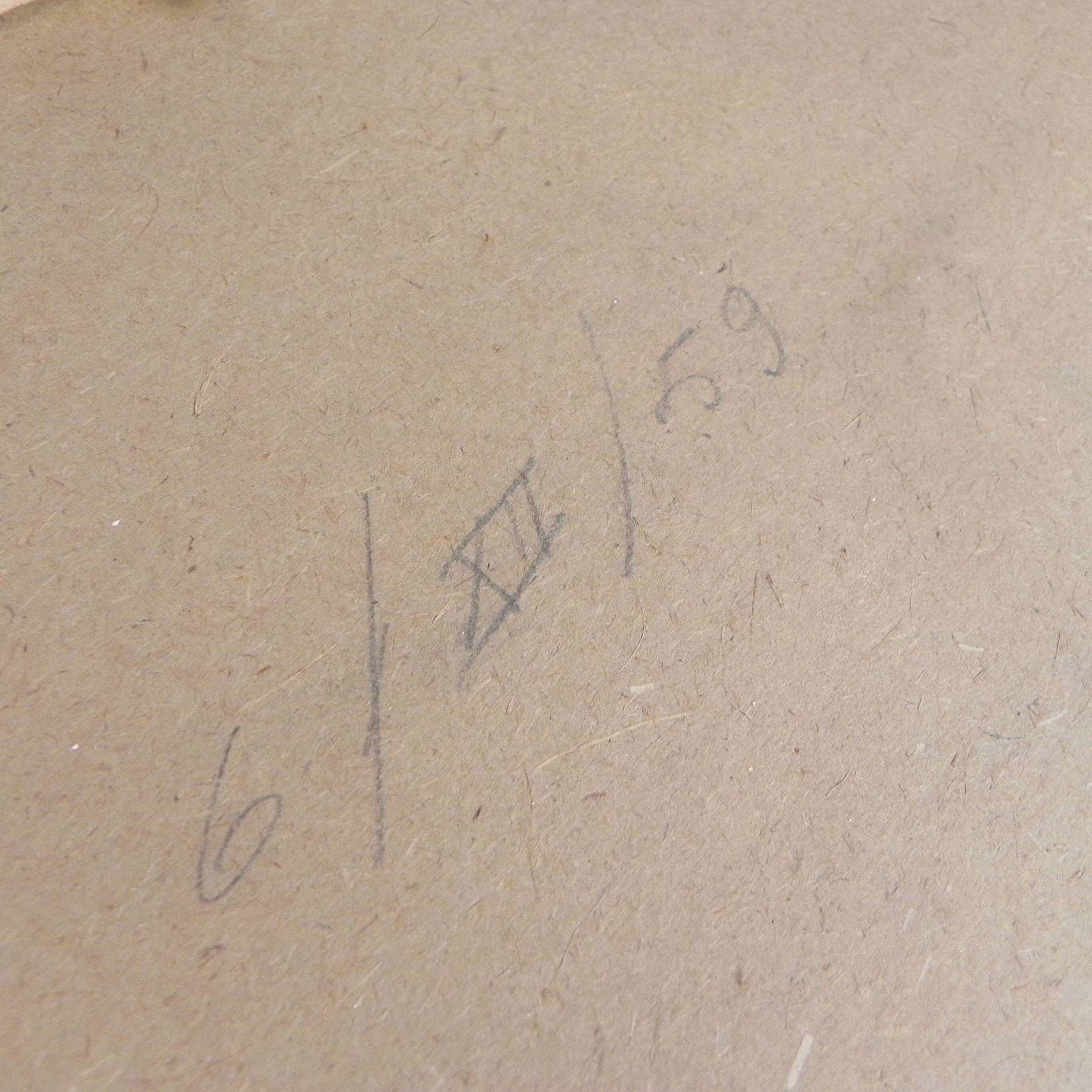 Vintage faceted mirror in an aluminium frame from the 1950s.