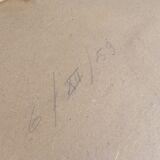 Vintage faceted mirror in an aluminium frame from the 1950s.