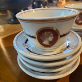 Set of chocolate cups in Bayeux porcelain