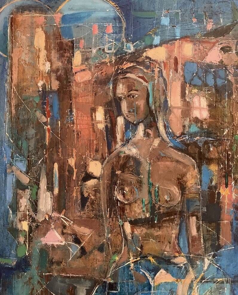 Pierre Malrieux 1920-2022 "Abstraction" Oil on Panel - Cap Ferret 1975
