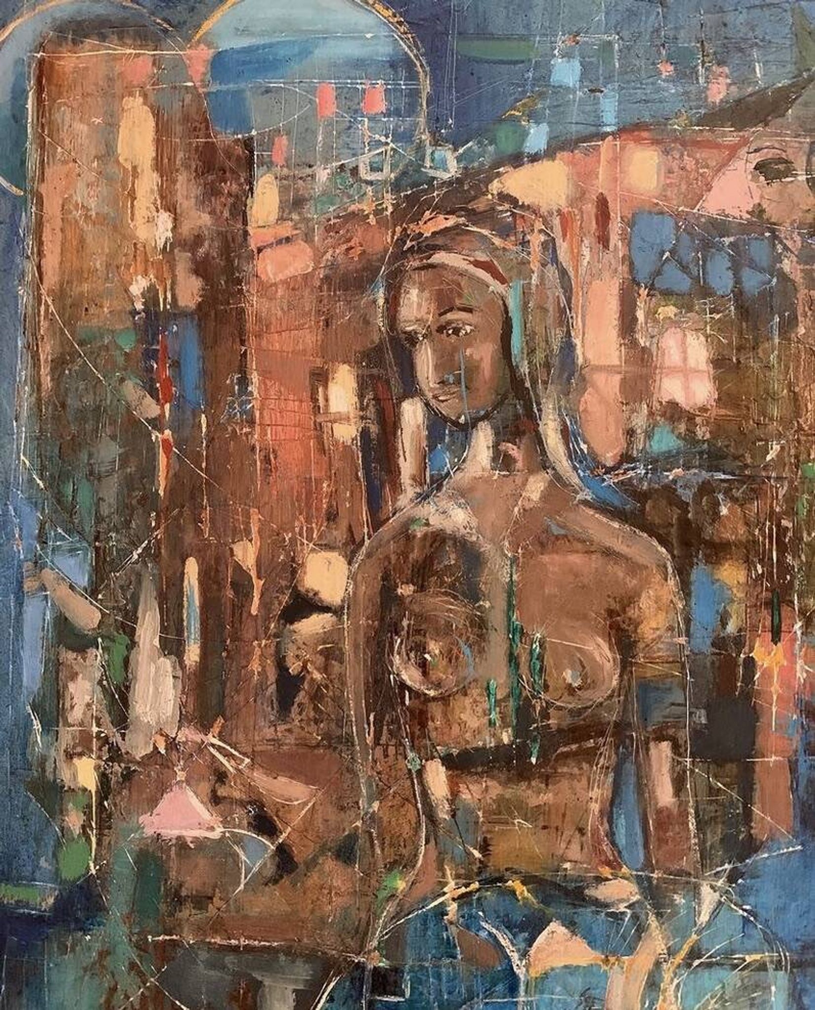 Pierre Malrieux 1920-2022 "Abstraction" Oil on Panel - Cap Ferret 1975