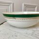salad bowl Digoin Sarreguemines model "Martine" green and golden 50s