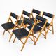 1970s Vintage folding chairs Eden by Gio Ponti for Stol Kamnik, Set of 6