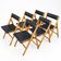 1970s Vintage folding chairs Eden by Gio Ponti for Stol Kamnik, Set of 6
