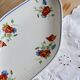 Ravier antique faience Salins - Poppy model
