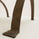 Fauteuil curule en fer forgé et cuir